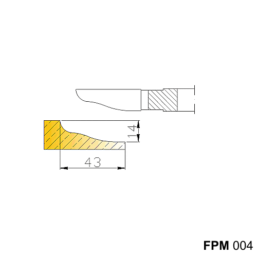 Frez do płycin do drzwiczek meblowych